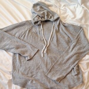 Forever 21 Gray Hooded Thin Sweater Size M Great Condition